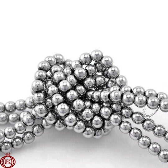 wholesale silver hematite gemstone beads