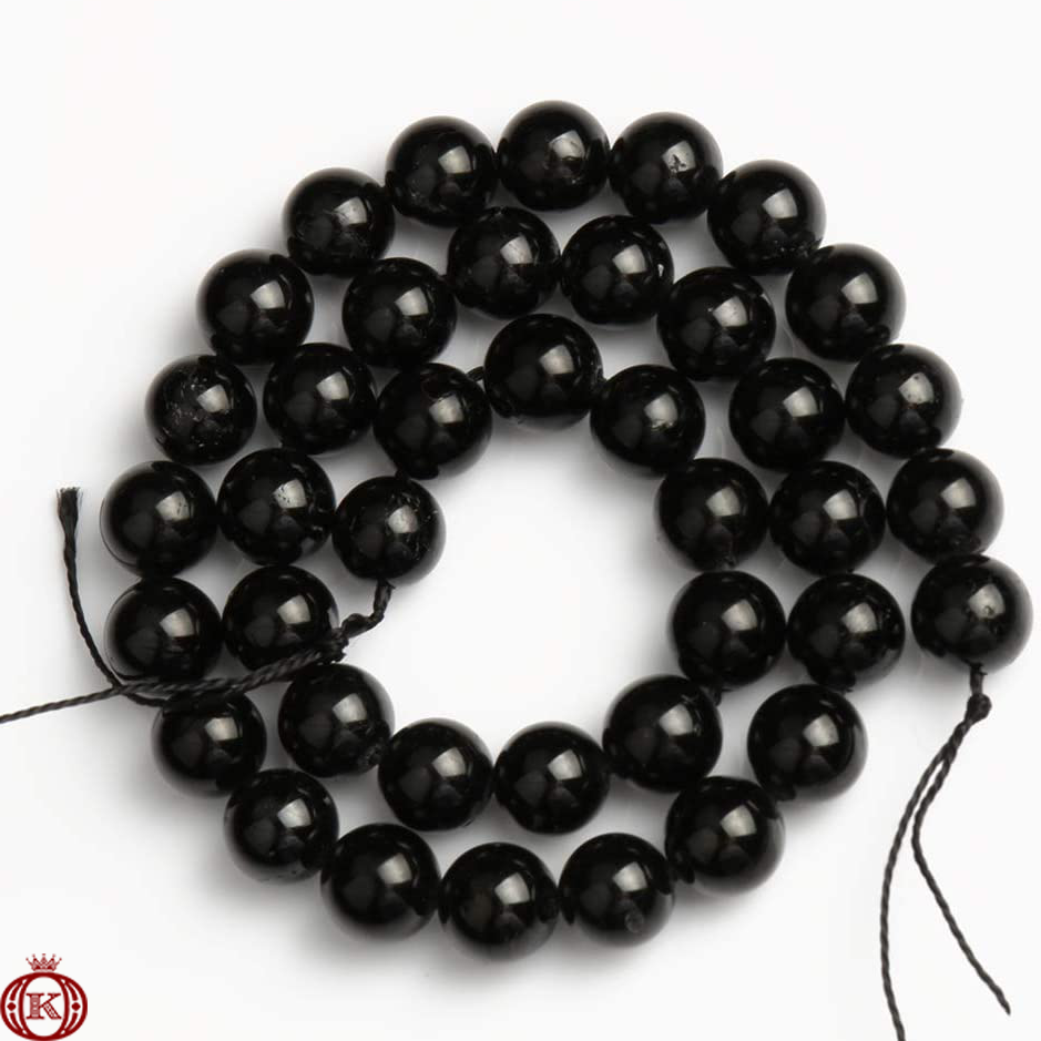 black tourmaline bead strands