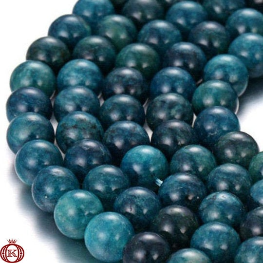 wholesale dark blue apatite gemstone beads