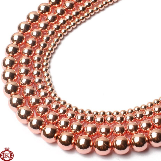 bulk rose gold hematite gemstone beads