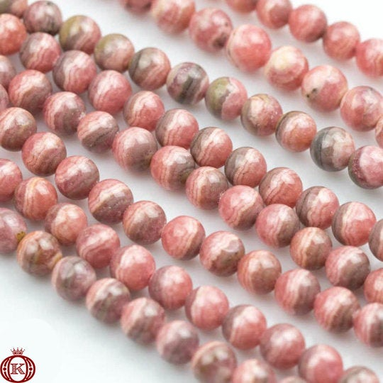 natural rhodochrosite gemstone beads