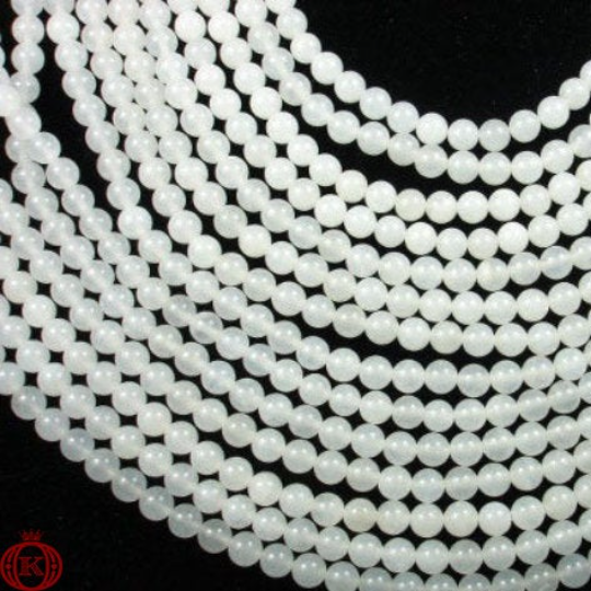 wholesale white jade gemstone beads