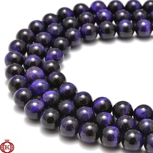 wholesale purple tiger eye gemstone beads