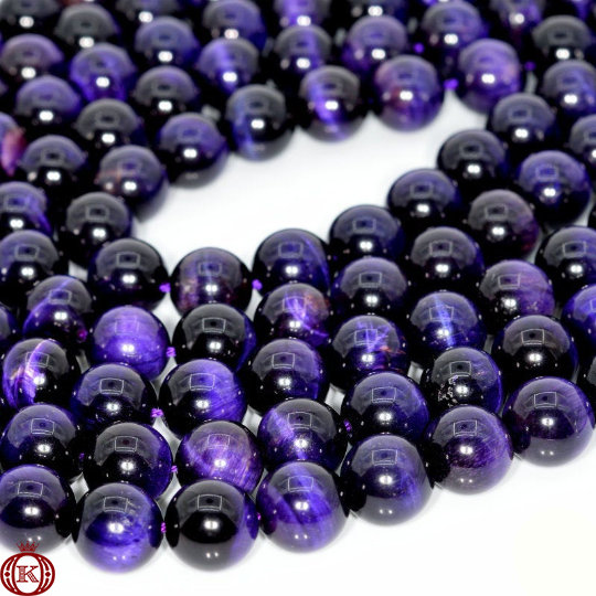 bulk purple tiger eye gemstone beads