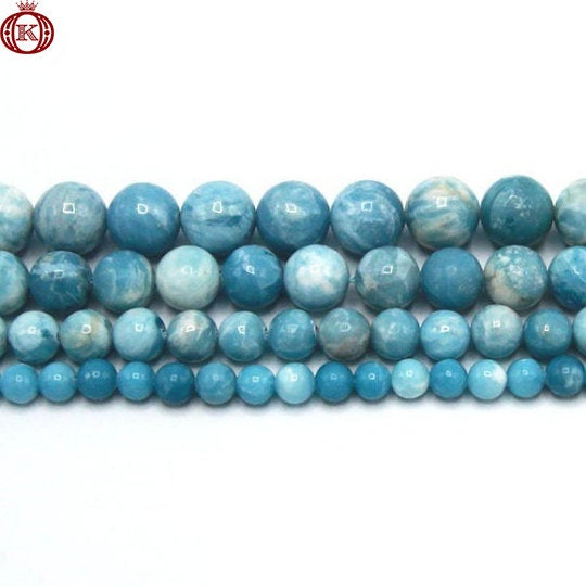 blue larimar quartz gemstone bead strands