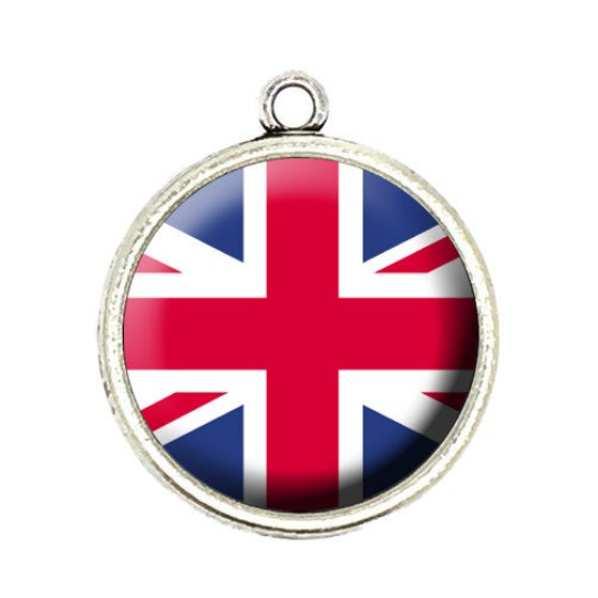 great britain flag cabochon charm