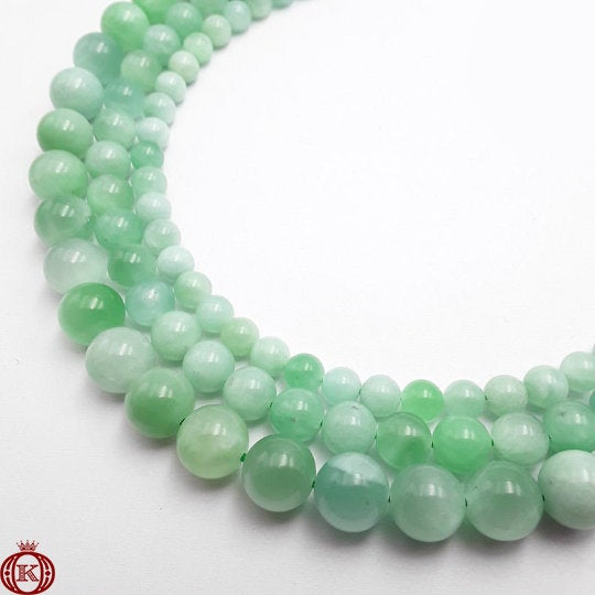 wholesale light green jade gemstone beads