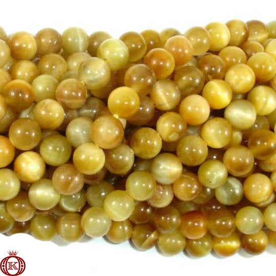 wholesale golden yellow tiger eye gemstone beads