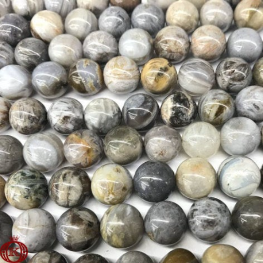 quality gray bamboo leaf agate gemstone beads