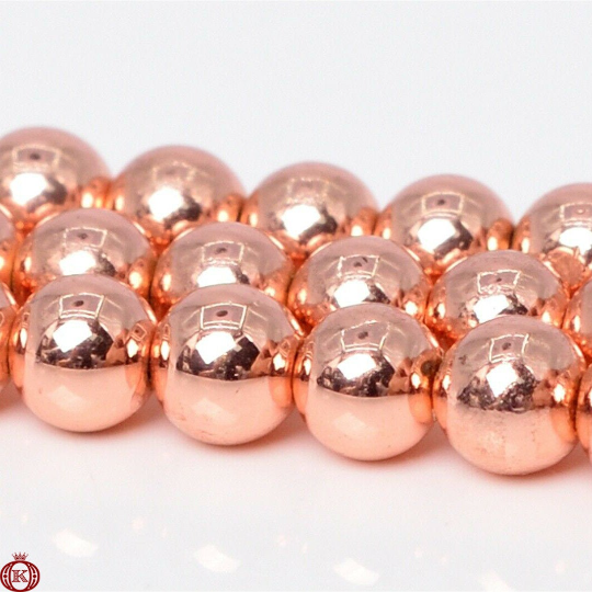 quality rose gold hematite gemstone beads