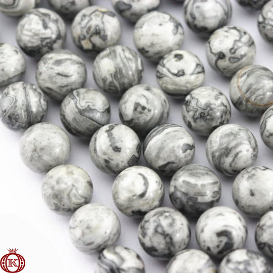 discount gray map jasper gemstone beads