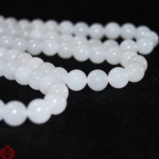 discount white jade gemstone beads