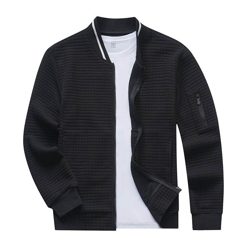 black & white quilted jacket