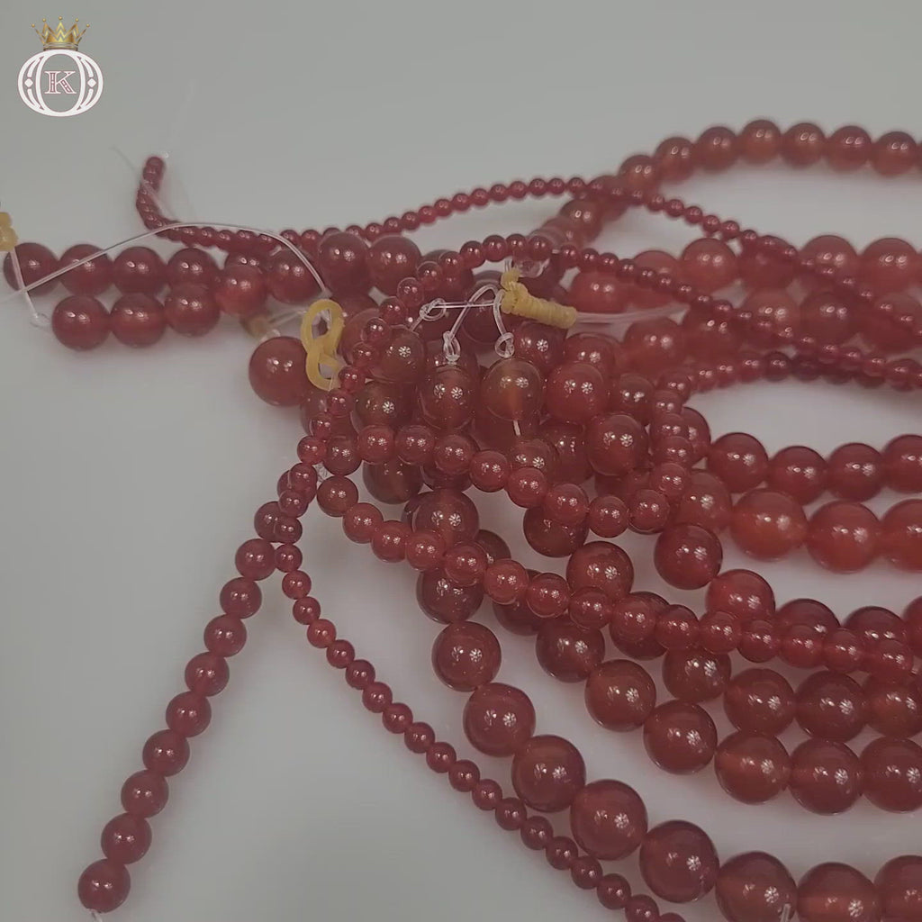 fire red orange carnelian gemstone beads video