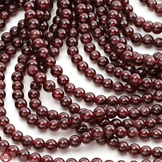 polished red garnet gemstone beads
