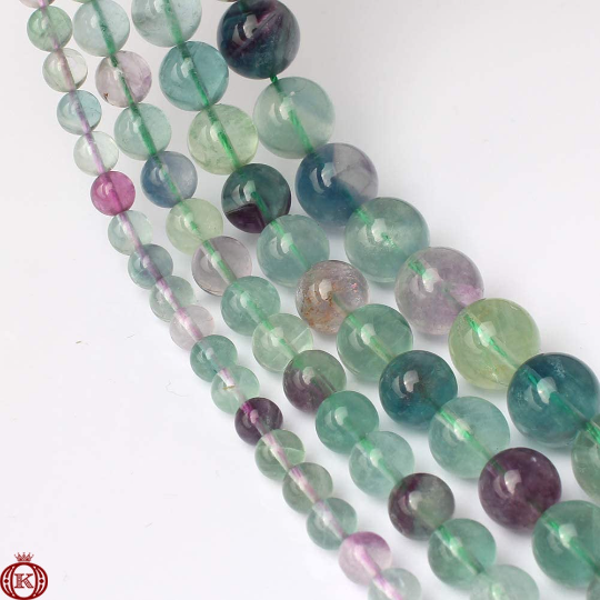 smooth fluorite gemstone beads