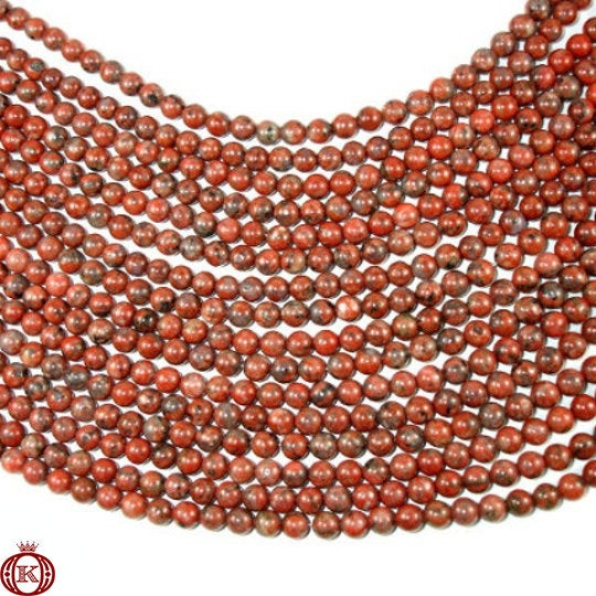 red sesame jasper gemstone beads