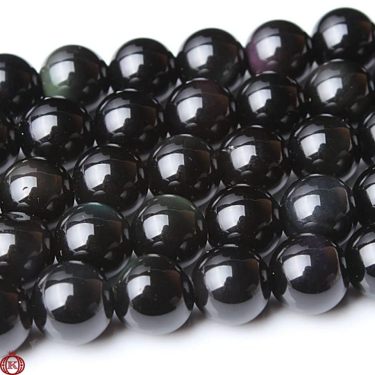 bulk rainbow obsidian gemstone beads
