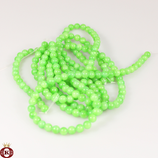 green jade gemstone beads