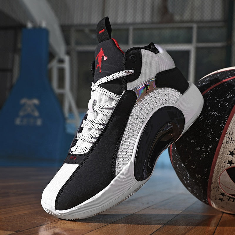 Black & White Yin-Yang Basketball Shoes