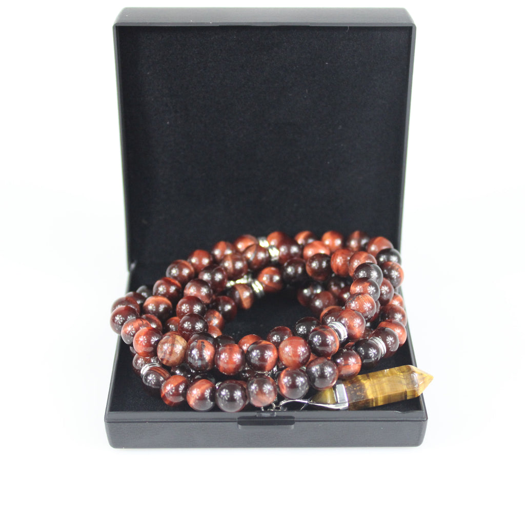 red tiger eye prayer beads