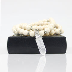 White Turquoise Mala Prayer Beads - Default Title - Mala