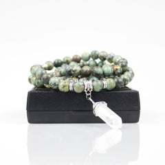 African Turquoise Mala Prayer Beads - Default Title - Mala