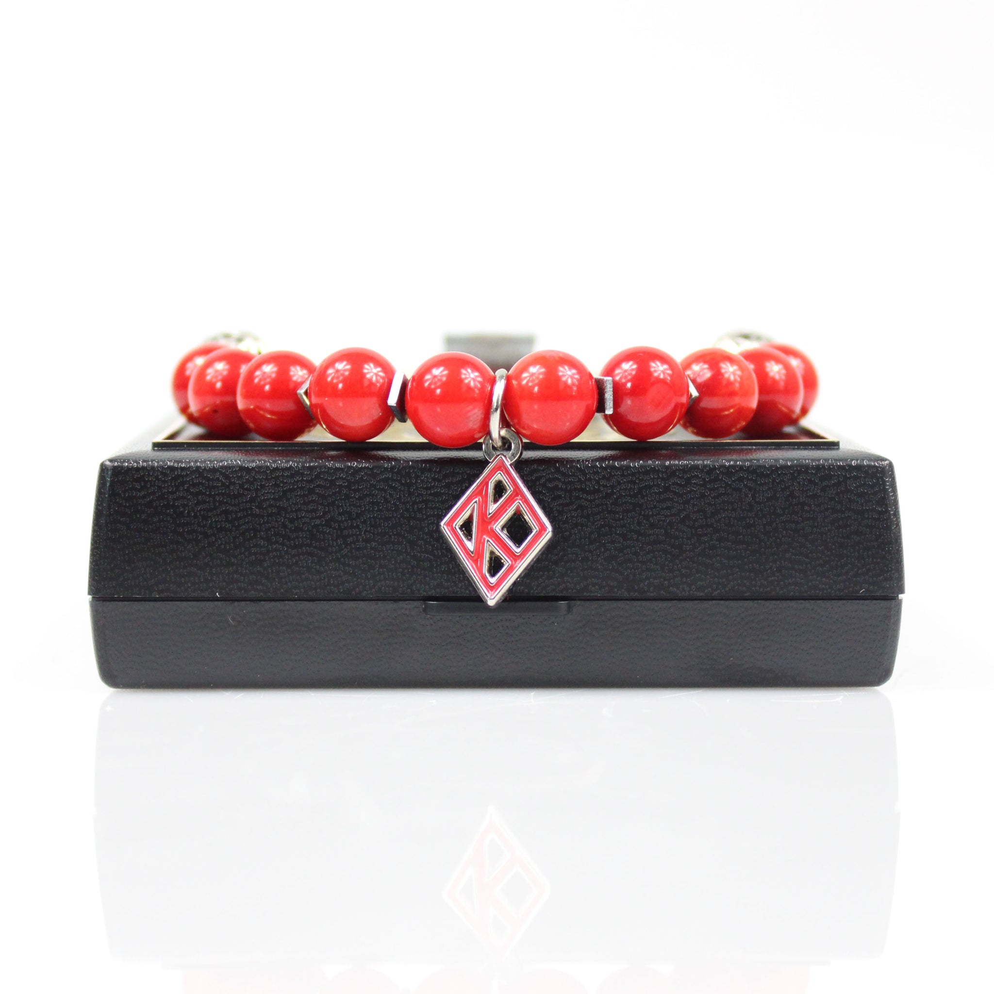 kappa alpha psi floating diamond charm bead bracelet