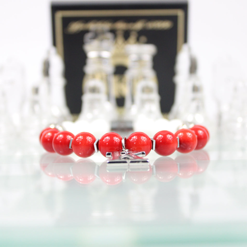 kappa alpha psi greek letter charm bead bracelet chess board