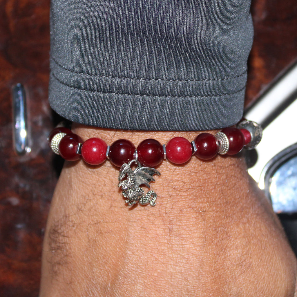 dragon charm bead bracelet