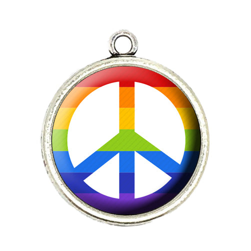 gay pride peace charm