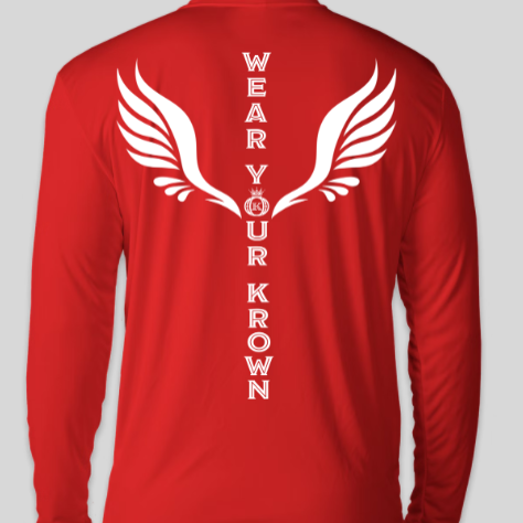 red long sleeve wear your crown shirt