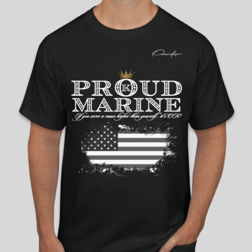 proud marine corps veteran t-shirt black