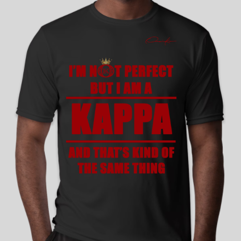 i'm not perfect but i am a kappa alpha psi t-shirt black