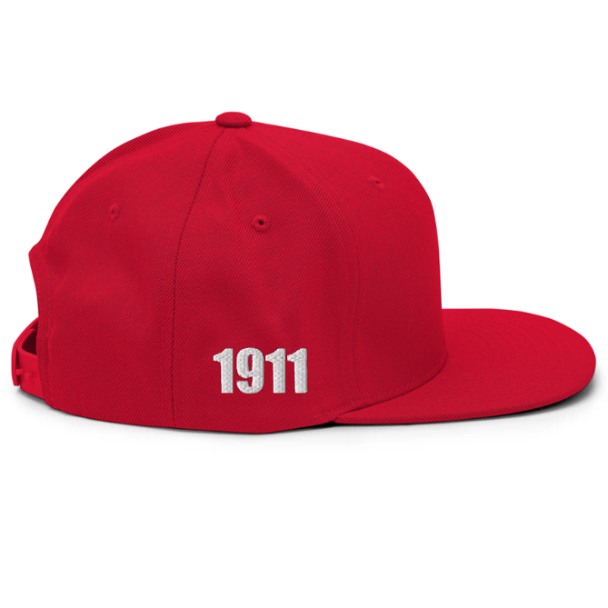 kappa alpha psi 1911 red snapback cap