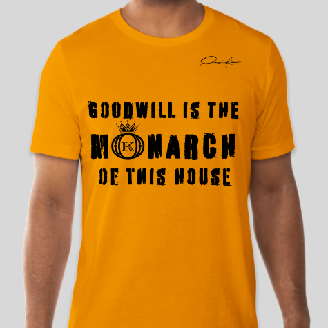 alpha phi alpha goodwill is the monarch t-shirt gold