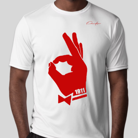 kappa alpha psi 1911 hand sign t-shirt white