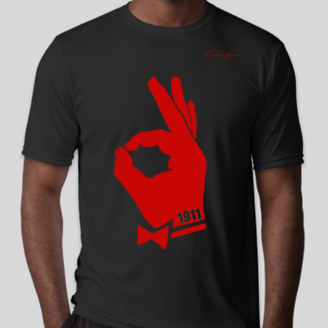 kappa alpha psi 1911 hand sign t-shirt black