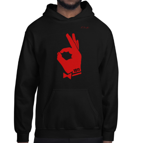 kappa alpha psi 1911 hand sign hoodie black