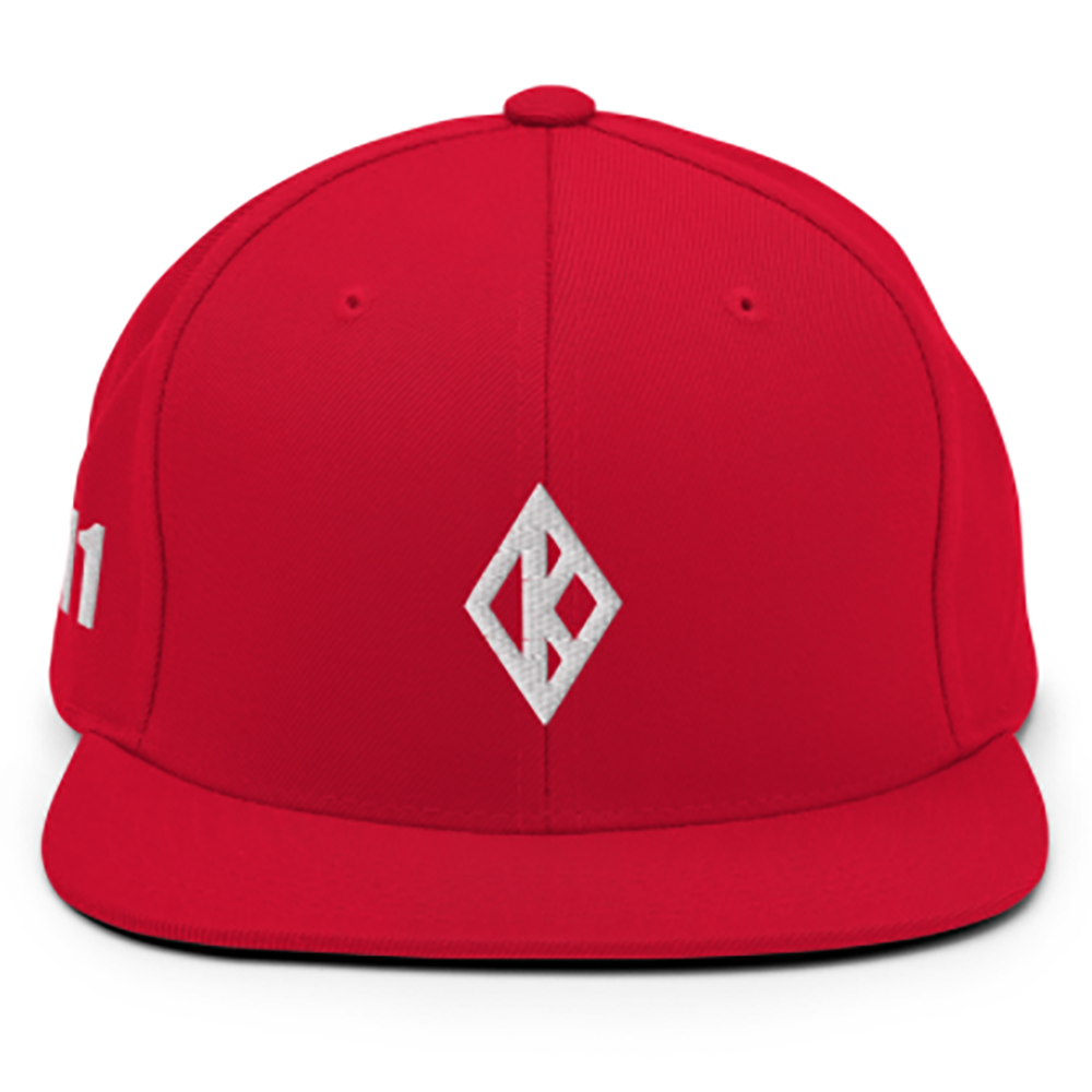 kappa alpha psi diamond red snapback cap