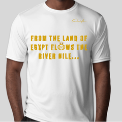 From The Land Of Egypt Flows The River Nile Shirt - White / Small - T-Shirt