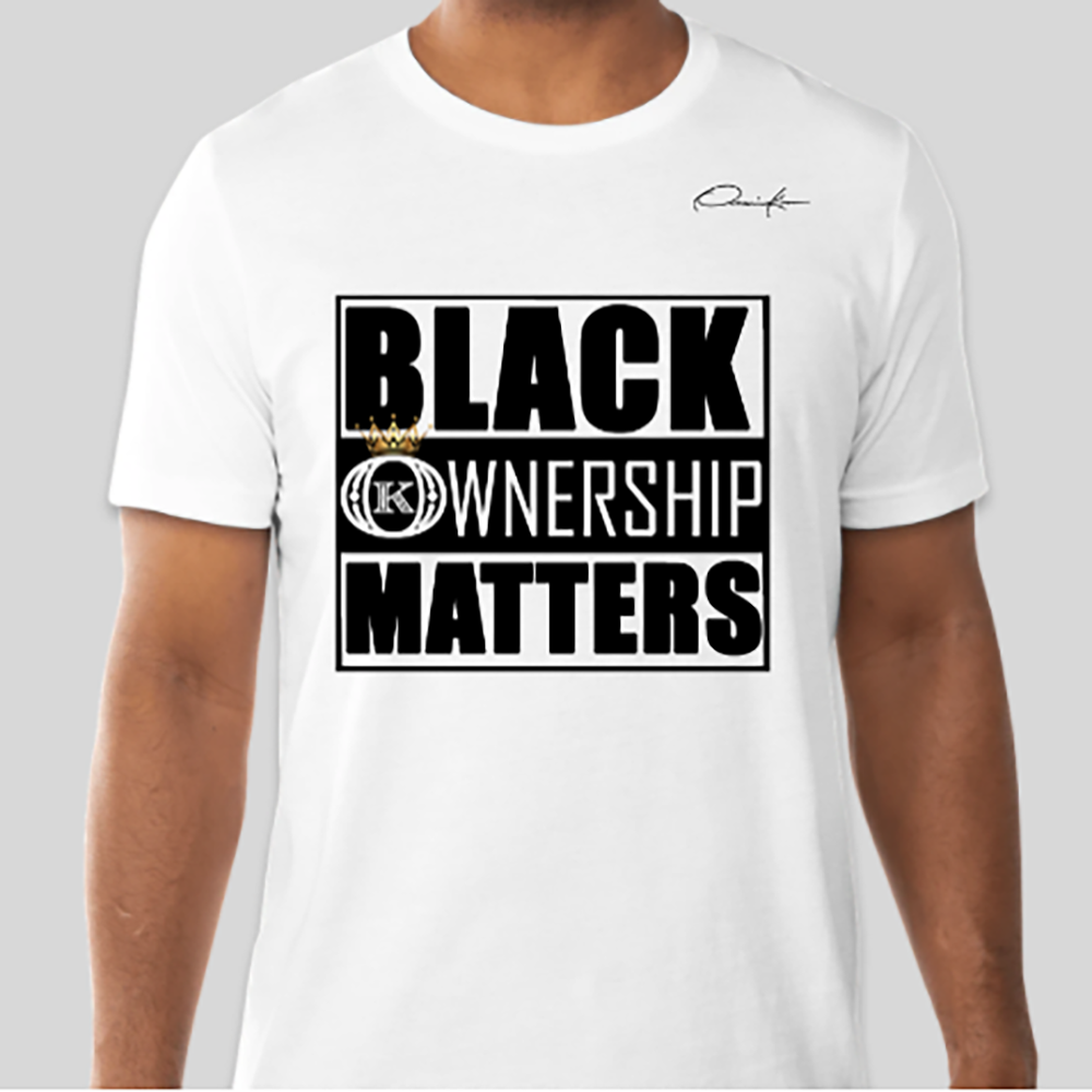 black ownership matters t-shirt white