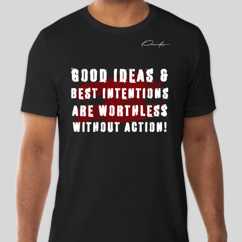 take action motivational shirt black