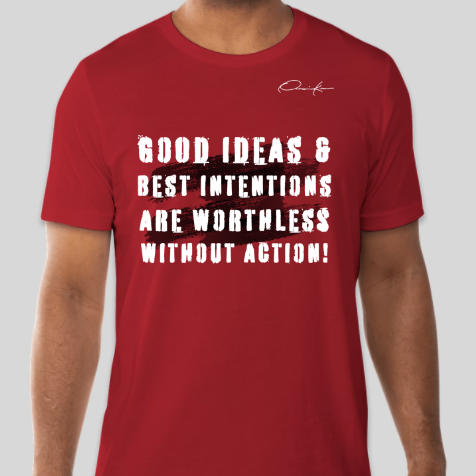 take action motivational shirt red