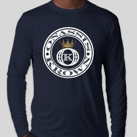 down with the king shirt navy blue long sleeve