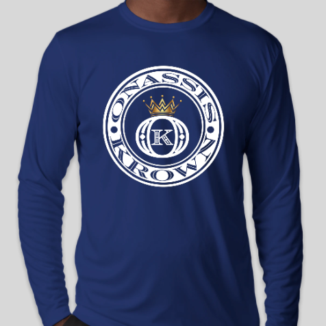 down with the king shirt royal blue long sleeve