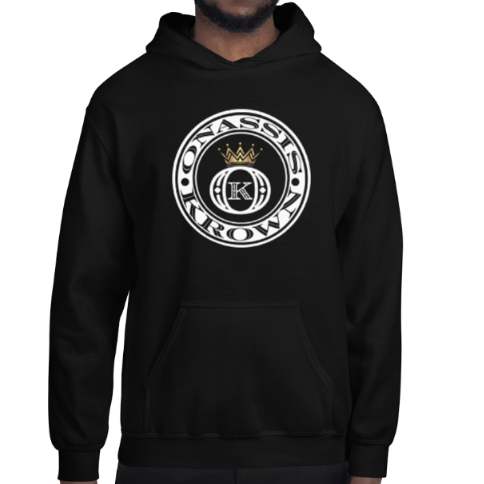 custom iron man chest logo hoodie black onassis krown