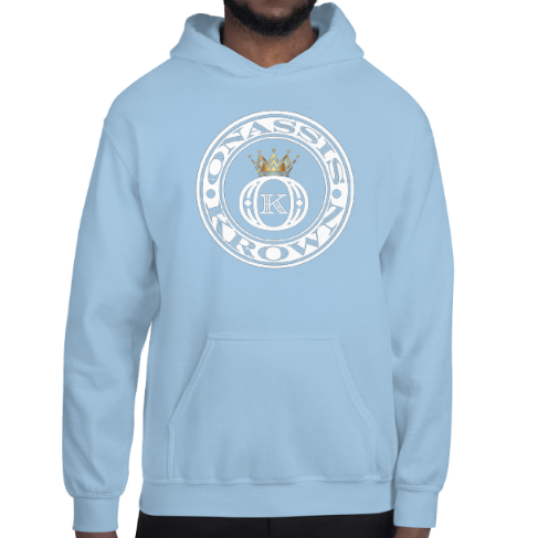 custom iron man chest logo hoodie carolina blue onassis krown