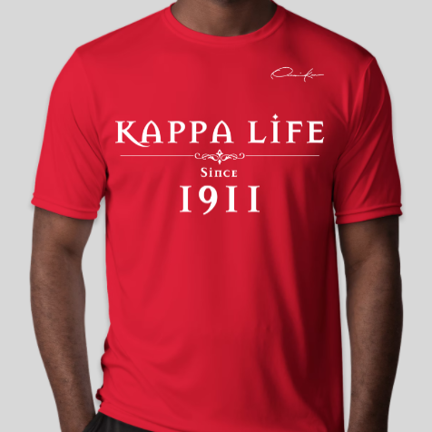 kappa alpha psi life since 1911 t-shirt red