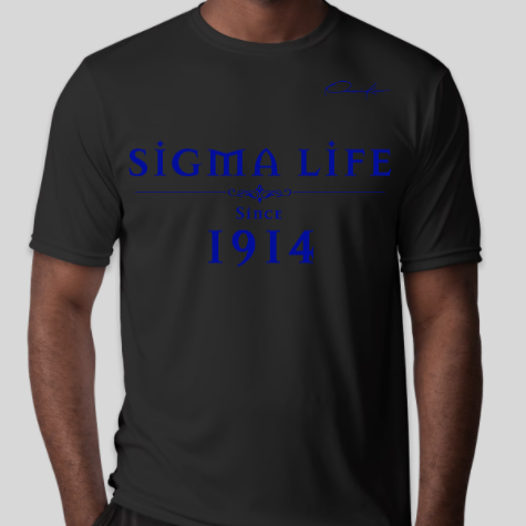phi beta sigma life since 1914 t-shirt black